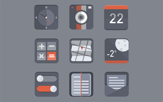 フラットデザインに似合うSNSアイコンなどが配布中 『35 Beautiful Free Flat Icons Sets that You can Use』6