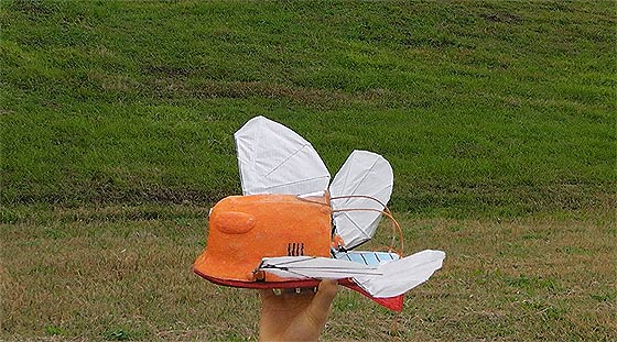 天空の城ラピュタにも出てきたオーニソプター『フラップター』の、空飛ぶラジコンモデル映像1