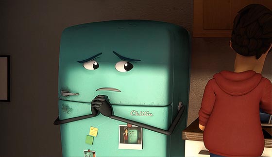 少年と古びた冷蔵庫の心温まる交流を描いた3DCGアニメーション『 Runaway 』3