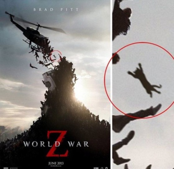 ネコも宙を舞う？！ブラッド・ピット主演の映画『WORLD WAR Z』のポスター1