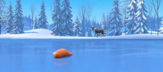 ディズニー『FROZEN』予告動画では、トナカイと雪だるまの出会いを目にする事が出来ます3