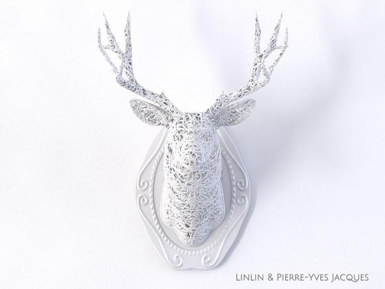 3D PRINTSHOW 2013で展示された、精緻な模様を動物の造型に彫刻した美しい照明作品4